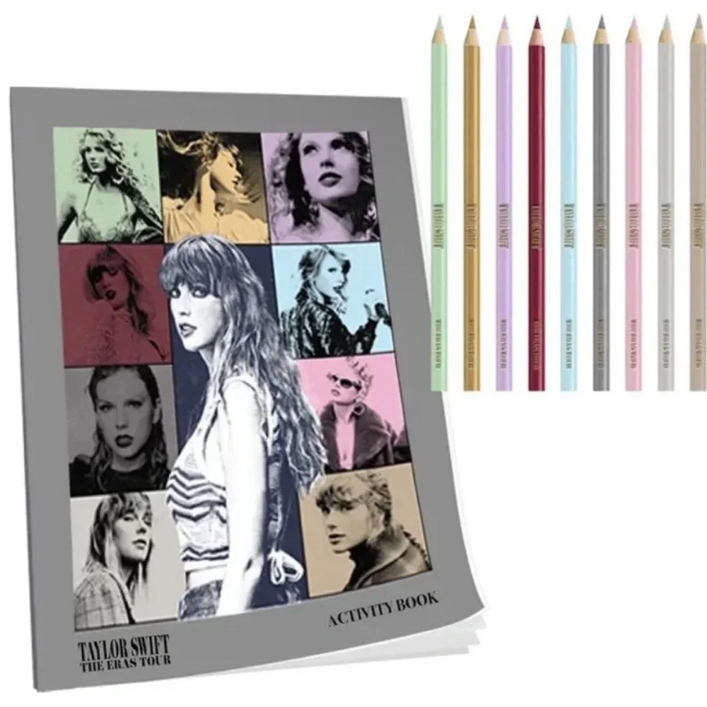 TAYLOR SWIFT THE ERAS TOUR ACTIVITY BOOK AND COLORED PENCILS NEW RARE SEALED